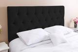 Cabeceira Casal para Cama Box Estofada Paris 1.40m Courino Preto - Estilo