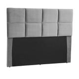 Cabeceira Casal Poliana 140 cm Suede Cinza - JRV Moveis - Jrv móveis