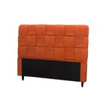 Cabeceira Casal Queen 1.60 Cm Ravena Plus Sued Linho Laranja - Simbal