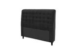 Cabeceira casal queen size 1.60 cm dama suede negro - simbal