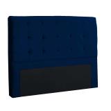 Cabeceira Casal Thaina 140 cm Suede Azul Escuro - JRV Moveis - Jrv móveis