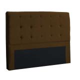 Cabeceira Casal Thaina 140 cm Suede Marrom - JRV Móveis