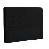 Cabeceira Casal Thaina 140 cm Suede Preto - JRV Moveis - Jrv móveis