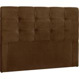 Cabeceira Clean Suede Casal 140cm - Marrom - Simbal