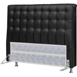 Cabeceira Dama Plus 160 Para Cama queen Helanca Preto Simbal - Simbal estofados