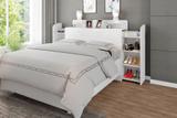 Cabeceira Julia Box Queen com Sapateiras Retrateis e 2 Tomadas Embutidas Branco - Framar