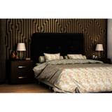 Cabeceira King Estofada Suede Vênus D Monegatto Preto