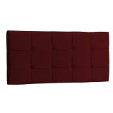 Cabeceira Painel Ana Luisa Queen 160 cm Suede Vinho - JRV Moveis - Jrv móveis