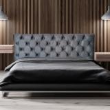 Cabeceira Painel Capitonê Queen 160 X 80 Suede Liso Cinza - Decorajá