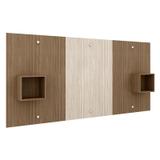 Cabeceira Painel de Casal P2000 Noce Avelã Linho Flex - Araplac