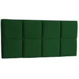 Cabeceira Painel King 195 cm Poliana Suede Verde - JRV Moveis - Jrv móveis