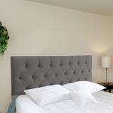Cabeceira Painel Luna Suede Liso Cinza Cama Solteiro - Decorajá