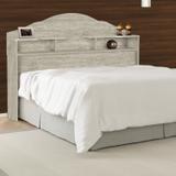 Cabeceira para Cama Box Casal 2 Nichos Evelyn Carmolar Ártico