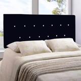 Cabeceira para Cama Box King Estofada Lisboa 1.95m Suede Azul Escuro com Strass - Estilo capitonê