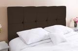 Cabeceira para Cama Box King Estofada Nina 1.95m Suede Tabaco - Estilo capitonê