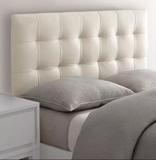 Cabeceira para Cama Box Queen Estofada Alberta 1.60m Suede Areia - Estilo capitonê