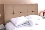 Cabeceira para Cama Box Queen Estofada Nina 1.60m Suede Café com Leite - Estilo capitonê