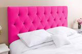 Cabeceira para Cama Box Queen Estofada Paris 1.60m Courino Rosa Pink - Estilo