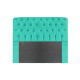 Cabeceira para Cama Box Rio Casal 140 cm Suede Azul Tiffany - Mobília decor