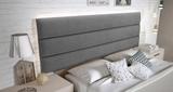 Cabeceira para Cama King Estofada Box Denver 1.95m Suede Cinza Escuro - Estilo capitonê