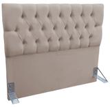 Cabeceira para Cama King Estofada Box Paris Cafe com Leite - Estilo