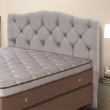 Cabeceira Queen Estofada Luxury Suede Animale Simbal Bege