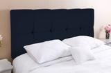 Cabeceira Queen para Cama Box Estofada Nina 1.60m Suede Azul Escuro - Estilo capitonê