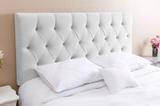 Cabeceira Queen para Cama Box Estofada Paris 1.60m Courino Branca - Estilo