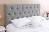 Cabeceira Queen para Cama Box Estofada Paris 1.60m Courino Cinza - Estilo