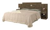 Cabeceira Queen Size 1,60 com Criado-Mudo Lara Castanho - Cambel Móveis