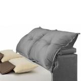 Cabeceira Reclinável Casal King Galli 200x32x130 cm Sued Cinza - Celiflex