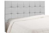 Cabeceira Solteiro Estofada Slim 90 cm CouroRios Branco - Simbal