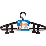 Cabide Adulto com Presilhas Preto Zeek - 02 und