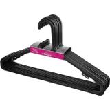 Cabide Adulto Plástico 10 PÇS Preto - 38cm - Cód. 9016 - Sanremo