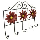 Cabide Artesanal com Flores de Ferro para Parede Rústico Colonial - Libertas rosas artesanato