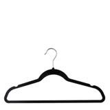 Cabide Aveludado Adulto Preto 42X23CM - 29341 - Sigilo da beleza