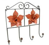 Cabide de Ferro Artesanal Rustico Colonial Decorativo de Rosas de Chapa - Libertas rosas artesanato