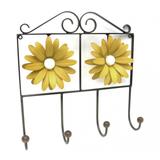Cabide de Quarto para Roupa de Ferro com Flores Artesanais Rustico de Lata - Libertas rosas artesanato