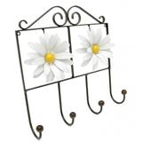 Cabide de Quarto para Roupa de Ferro com Flores Artesanais Rustico de Lata - Libertas rosas artesanato