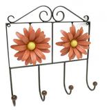 Cabide de Quarto para Roupa de Ferro com Flores Artesanais Rustico de Lata - Libertas rosas artesanato