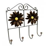 Cabide de Quarto para Roupa de Ferro com Flores Artesanais Rustico de Lata - Libertas rosas artesanato