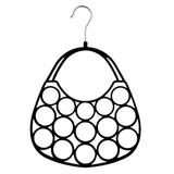 Cabide de veludo com 15 furos para echarpe e lenço 29,8 x 27,4 x 1,7cm - preto cód. 8198 - Sigilo da beleza ltda - me
