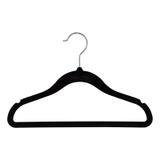 Cabide de Veludo Kids - Preto - 30 cm - 10 pecas - Loladecor