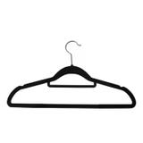 Cabide De Veludo Slim Preto - Kit 60 Unidades - Bazar bom