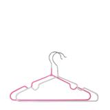 Cabide Infantil Emborrachado Metal Branco Rosa 6PÇS - 30938 - Poshe