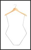 Cabide Para Vestido Silhueta Madeira-arame Kit Com 50 Peças - Industria nacional