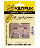 Cabide Parede Adesivo Gancho Inox Gd Multiplick - Multiplik