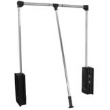 CABIDEIRO BASCULANTE 890mm A 1210mm CROMADO E PRETO - Fgv/tn