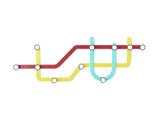 Cabideiro / Cabide de Parede 10 Ganchos SUBWAY Colorido - Umbra