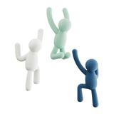 Cabideiro de parede bonecos Buddy 3 Pc pastel Umbra